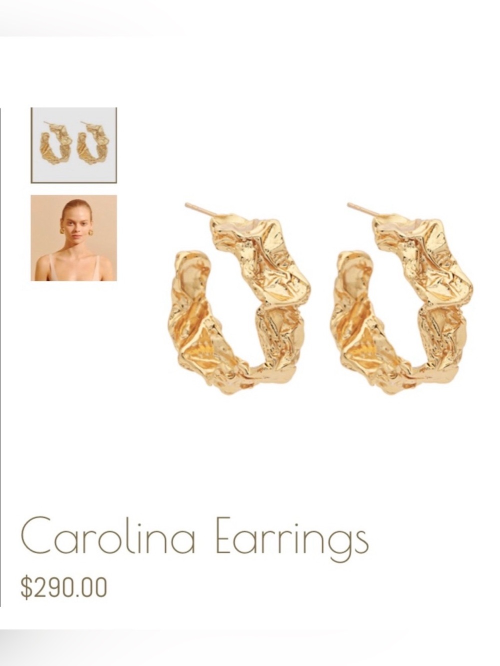 AMBER SCEATS Carolina Hoop Earrings